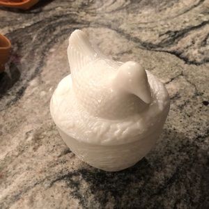 Avon bird on a nest.